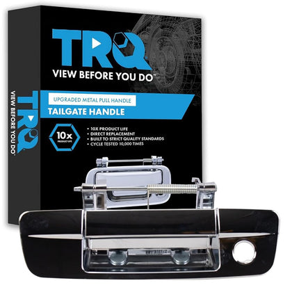 TRQ Metal Reinforced Tailgate Handle Chrome Compat