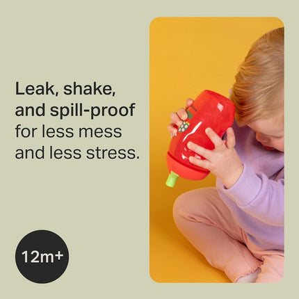 Tommee Tippee Sportee Bottle, Sippy Cup for Toddlers, 12 Months+, 10oz, Spill-Proof, Bite Resistant Spout, Easy to Hold Design, Pack of 3, Purple, Red and Orange