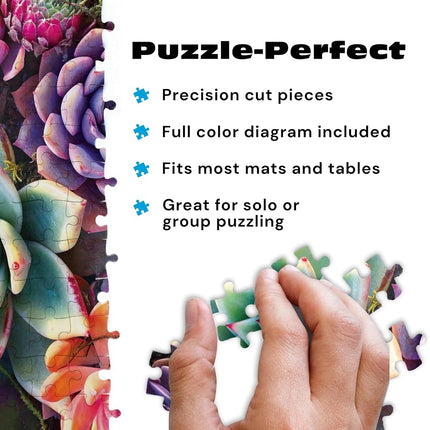 Buffalo Games 11985 Simple Succulent Puzzle, Green, L