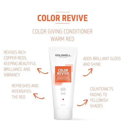 Goldwell Dualsenses Color Revive Colour Giving Conditioner 200 ml, Warm Red