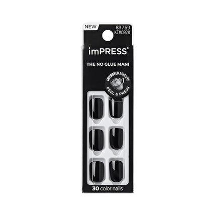 KISS imPRESS Color Gel Nail Kit, All Black, with P