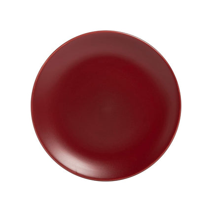 10 Strawberry Street Wazee Matte 8.25" Coupe Salad Plate, Set of 6, Red