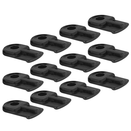 Prime-Line PL 7906 Clips de pantalla a ras con tornillos, Plástico, Negro (Paquete de 12)