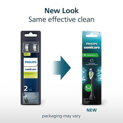 Philips Sonicare Genuine W DiamondClean Replacement Toothbrush Heads, 3 Brush Heads, White, HX6063/65