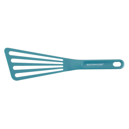 Rachael Ray 47564 Cucina Nylon Nonstick Utensils/Fish Turner, Spatula, Solid and Slotted Spoons, 4 Piece, Agave Blue