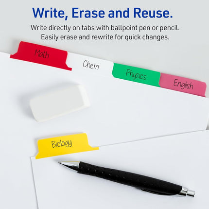Avery Big Tab Write & Erase Dividers, 5 Multicolor Tabs, Case Pack of 48 Sets (23076)