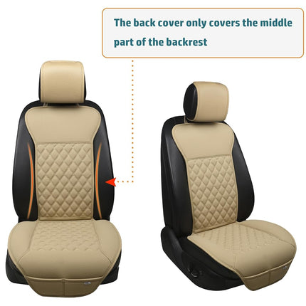 Black Panther Car Seat Cover, Luxury Car Protector, Anti-Slip Driver Seat Cover with Partial Backrest Coverage (Middle Part Only) (1 Piece, Beige)