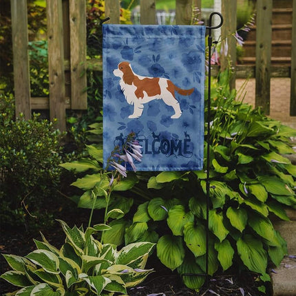 Caroline's Treasures CK6176GF Cavalier King Charles Spaniel Welcome Flag Garden Size, Small, Multicolor