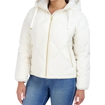 Veste matelassée Essential Diamond pour femme Cole Haan, Ivoire, XL