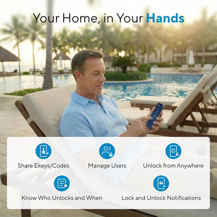 ULTRALOQ Bolt Fingerprint WiFi Smart Lock with Sensor,Works with Apple Home