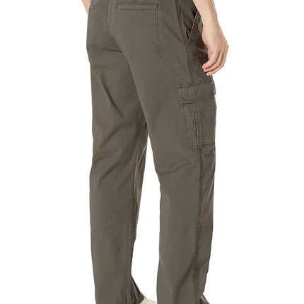 Wrangler Authentics Men's Relaxed Fit Stretch Cargo Pant Casual, Olive Drab, 34W x 32L