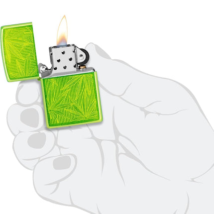 Zippo Iced Cannabis Design Lurid Pocket Lighter