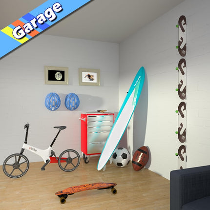Lhysn Skateboard Wall Mount Skateboard Hanger Skate Deck Display Holder Skateboard Hook Ski Rack for Garage Longboard Rack Snowboard Storage (4pcs)