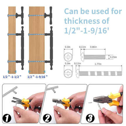 Evionlin Walnut Round 7-1/2in 6 pcs Wooden Drawer Pulls Handle pulls for cabinets Kitchen Cabinet Drawer pulls Cabinet Door Pull