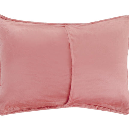 Elegant Comfort Luxurious Fluffy 3-Piece Faux Fur Comforter Set - All Season Warm Down Alternative - Ultra Soft, Plush Micro-Mink 3PC Bedding Set with Matching Shams, Cali King, Dusty Rose