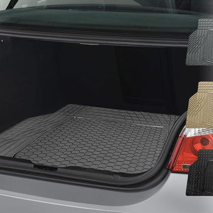 FH GROUP Climaproof™ for All Weather Protection Universal Fit Cargo Mats Fits Most Cars, SUVs, and Trucks (Semi Custom Trimmable Vinyl,55 x 32 Inches) Gray