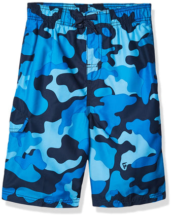 Kanu Surf Big Boys' Camo Swim Trunk, Navy, X-Large