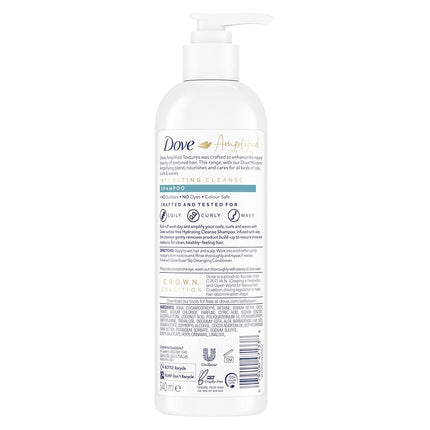 Dove Amplified Textures Hydrating Cleanse with Moisture Amplifying blend Shampoo for curly hair 340 ml