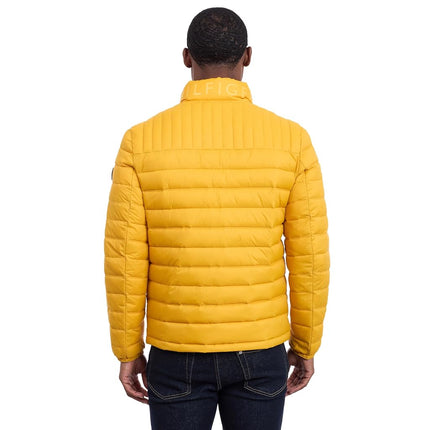 Tommy Hilfiger Men's Lightweight Down Alternative Packable Puffer Jacket Coat, Yellow Gold, 4X