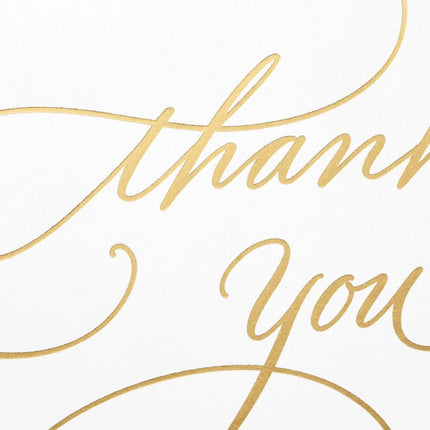 Hallmark Thank You Cards for Wedding, Baby Shower, Bridal Shower (Gold Foil Lettering, 100 Thank You Cards and Envelopes)