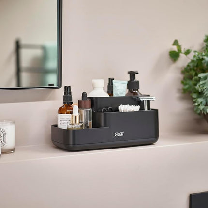 Joseph Joseph EasyStore - Bathroom Storage Caddy Organiser for bathroom accessories, Matt Black