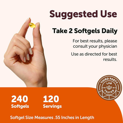 Micro Ingredients Vitamin E Oil Soft-gels,1200IU, 240 Counts, Promote Skin, Antioxidant & Immune Function, Non-GMO