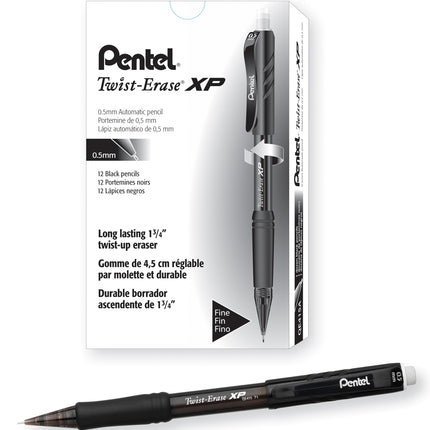 Pentel QE415 A Ballpoint Pen Black Pack of 12
