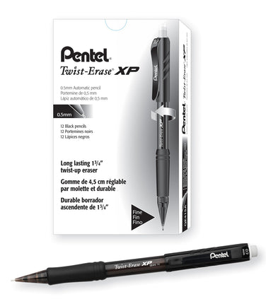 Pentel QE415 A Ballpoint Pen Black Pack of 12