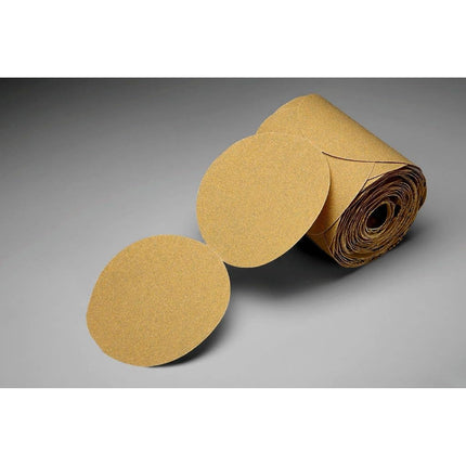 Rouleau de disques abrasifs papier 3M Stikit Gold 216U, 12,7 cm x NH P320 grammage A, 75 disques par rouleau