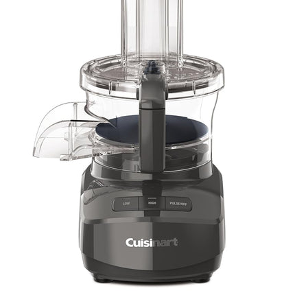 Procesador de alimentos Cuisinart de 9 tazas con alimentación continua, disco reversible para rebanar y rallar fino y mediano, cuchilla universal, accesorio de alimentación continua y almacenamiento dentro del recipiente (gris)