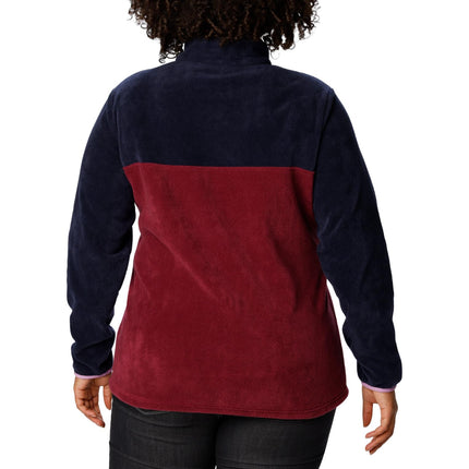 Chaqueta de forro polar Columbia Benton Springs Classic Fit Full Zip para mujer, Marionberry/Dark Noctural/Gumdrop, XXL