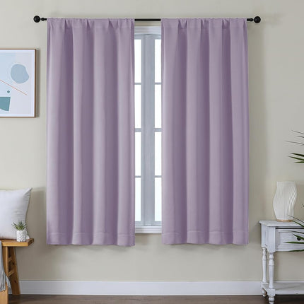 Simplebrand Ava Lilac Blackout Curtains for Bedroo