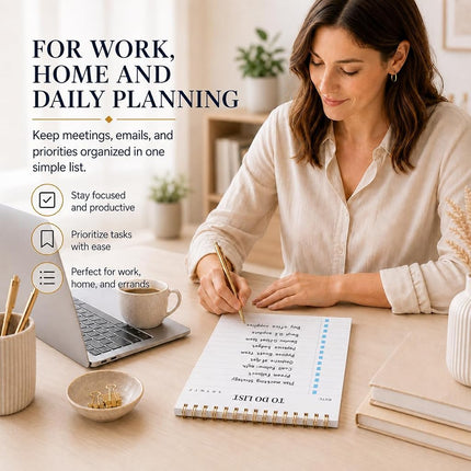 KAICN To Do List Notepad, Undated Daily Planner Notepad With To Do List Notebook Checklist Spiral Waterproof for Office Supplies, School Planner, 3 Pack, 52 Sheets/Pack, 5.5''x8.3'' A5 Size