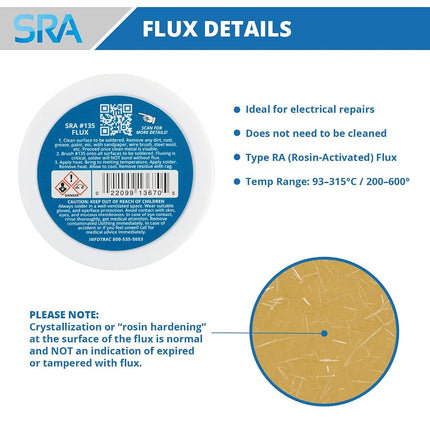 SRA Soldering Products Rosin Paste Flux #135 with a Soldering Iron Tip Tinner