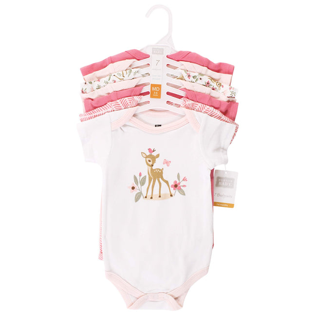 Hudson Baby Body Bébé en Coton, Cerf fleuri, 18-24 Mois
