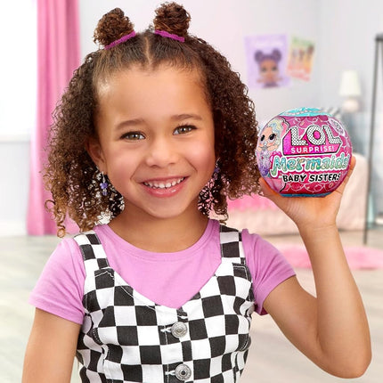 L.O.L. Surprise! Mermaids Baby Sisters - With Colour-Changing Tails, Random Assortment, Includes 1 Doll with Cute Accessories, Collect All 8 Dolls, For Kids Ages 4 and Up, Rosa