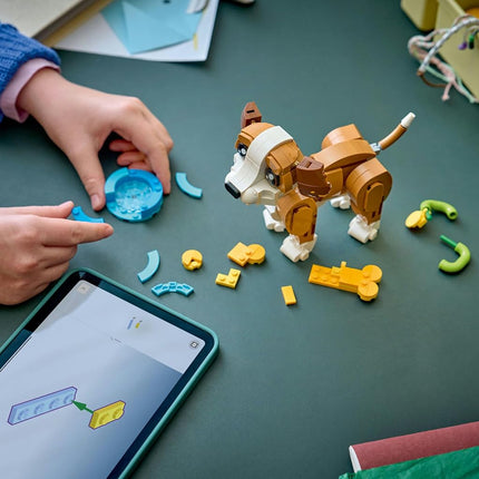 LEGO® Creator 3 in 1 Cute Animals: Playful Puppy Dog 31382 Animal Figures - Building Set with 3 Build Options, Dog, Squirrel or Duck - Animal Toys for Kids Aged 8+ - Toy Idea for Girls and Boys