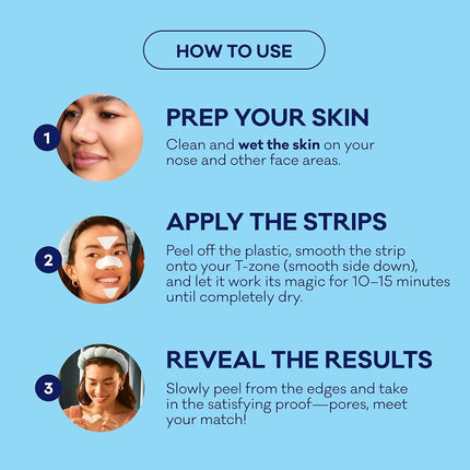 Bioré T-Zone Blackhead Remover Deep Cleansing Pore Strips, (5 Nose + 5 Face + 5 Chin Pore Strips), Blackhead Pore Strips For The T-Zone Area, 15 Count