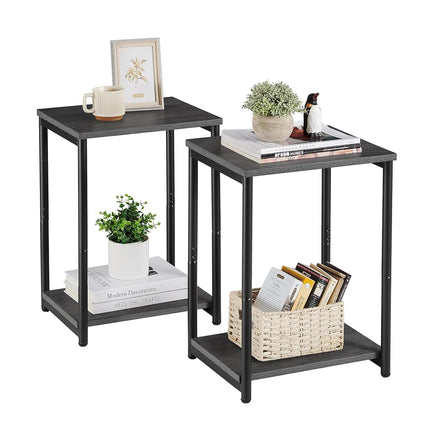 VASAGLE Side Tables Set of 2, Small End Table, Nig