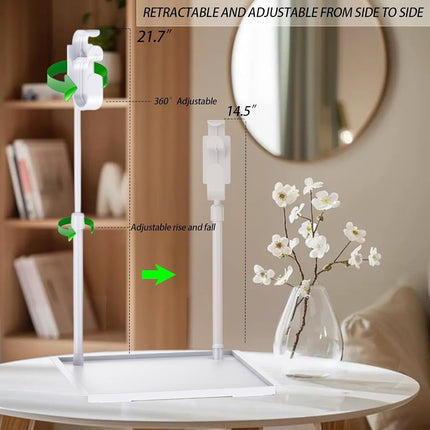 Retractable CPAP Hose Holder for Bed - Adjustable Tube Hanger with Nightstand CPAP Machine Tray, Organizes Mask & Accessories, Compact Design