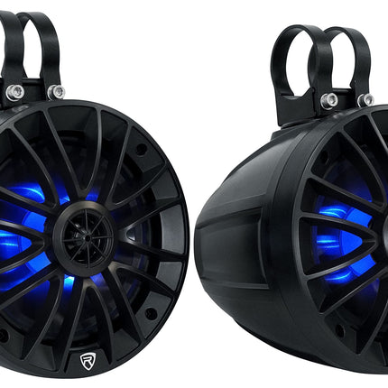 Rockville PT65BR 6.5" Powered Bluetooth LED Tower Speaker for ATV/UTV/RZR/Cart
