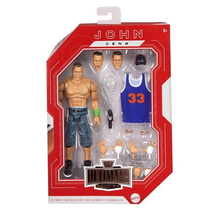 Mattel WWE Ultimate Edition John Cena 6-inch Action Figure & Accessories Set, 10+ Pieces Include Swappable Heads & Hands, JCX42