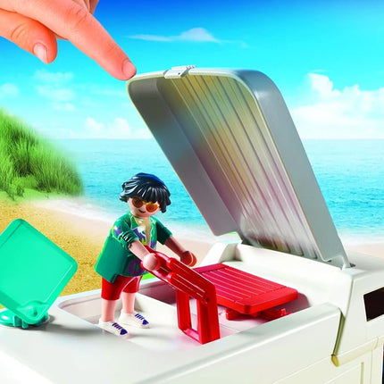 Playmobil 70088 Family Camper 135 Pieces Camping Playset for Ages 4+
