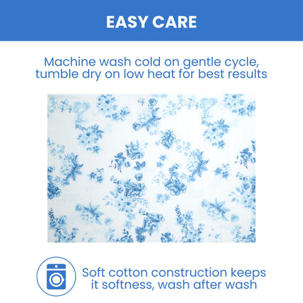 Delta Children 100% Cotton Muslin Baby Receiving Blankets for Girls and Boys � 47x47 Inches (Pack of 4), Blue Botanicals