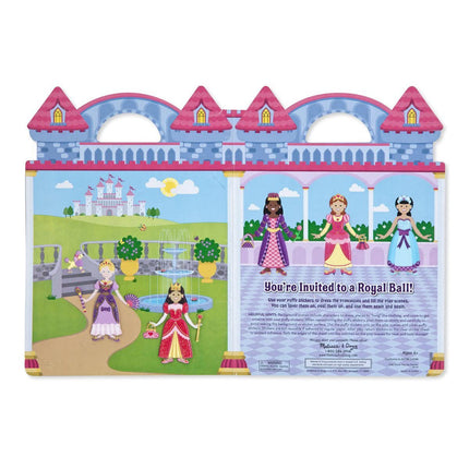 Melissa & Doug Princess: Paquete de juego de pegatinas hinchables con 1 minilibro de rascar M&D compatible con el tema (09100)