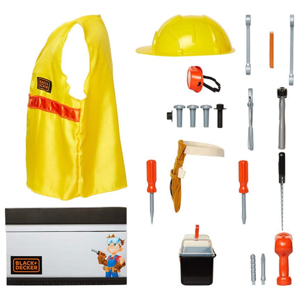 BLACK+DECKER Kids Tool Set with Toolbox, Construction Vest and Hard Hat 22 Piece Set [Amazon Exclusive]