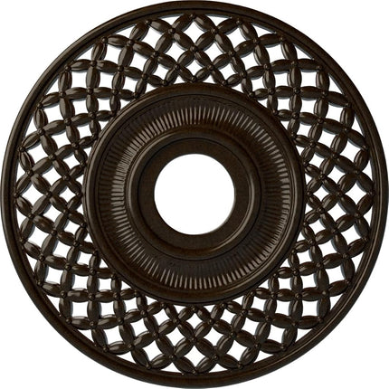 Ekena Millwork CM22RBBZS Robin Ceiling Medallion, Hand-Painted Bronze, 22 1/4" OD x 4 3/4" ID x 1 1/4" P (Fits Canopies up to 6 1/4")