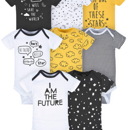 Gerber unisex-baby 8-pack Short Sleeve Onesies Bod