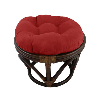 Blazing Needles Solid Microsuede Tufted Round Foot