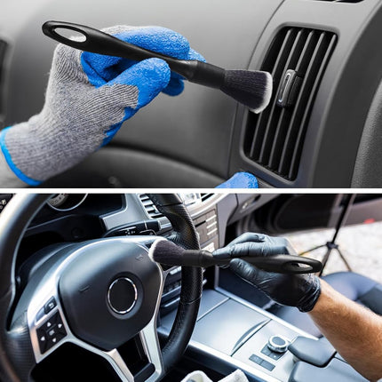 NIKCOSMK 3PCS Wheel Brush Kit for Cleaning Wheel and Tire, Wheel and Rim Brush, Car Detailing Brushes, Bendable & Durable Car Wheel Rim Cleaner Brush Set,Car Detailing Cleaning Brush Supplies Kit